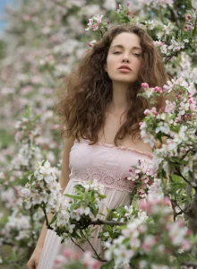 Perfect garden beauty Vika is nude in the garden flashing hairy beaver